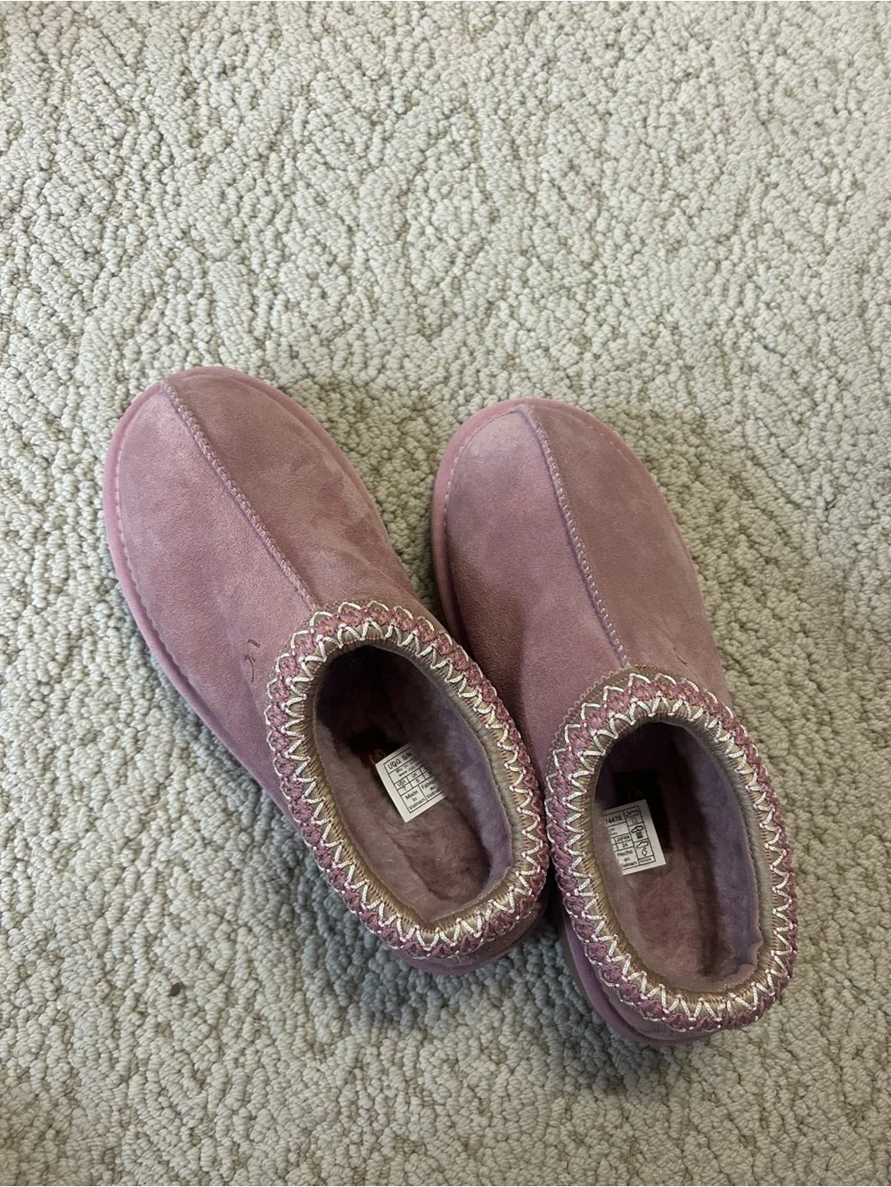 UGG Pink Shearling-Lined Slipper